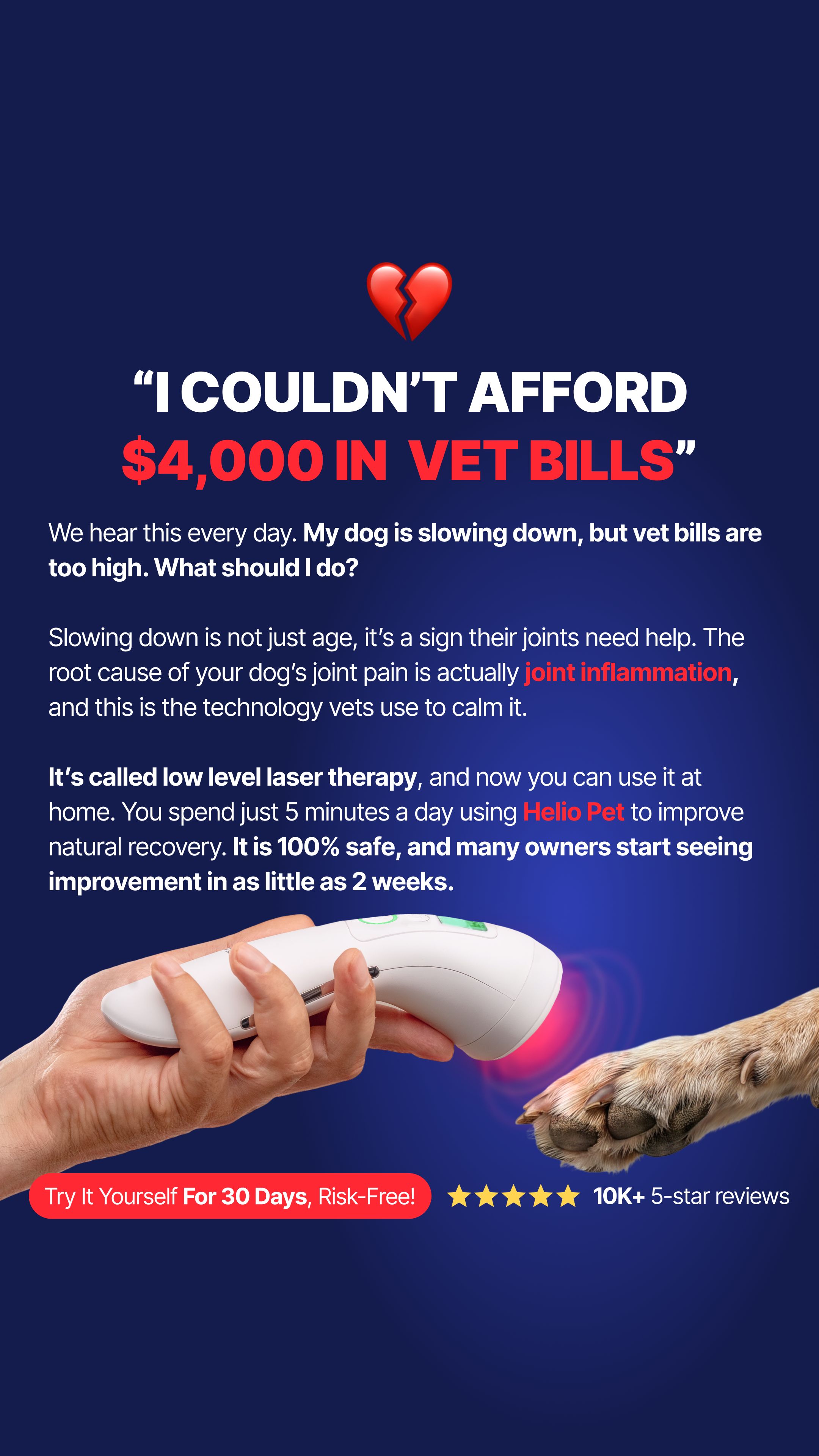 Helio Pet Facebook ad