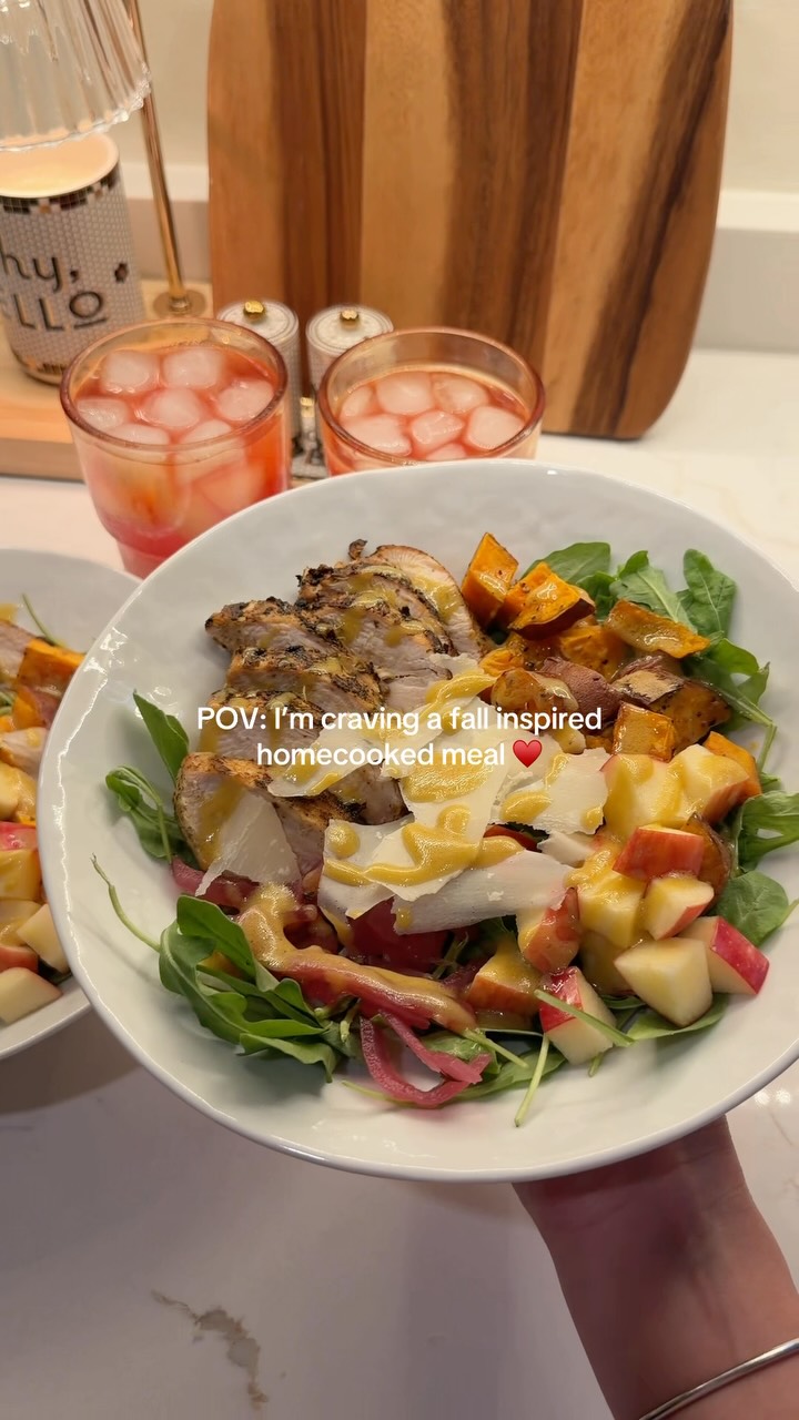 Ultima Replenisher Facebook ad: roasted chicken salad with apples, sweet potatoes, pickled…