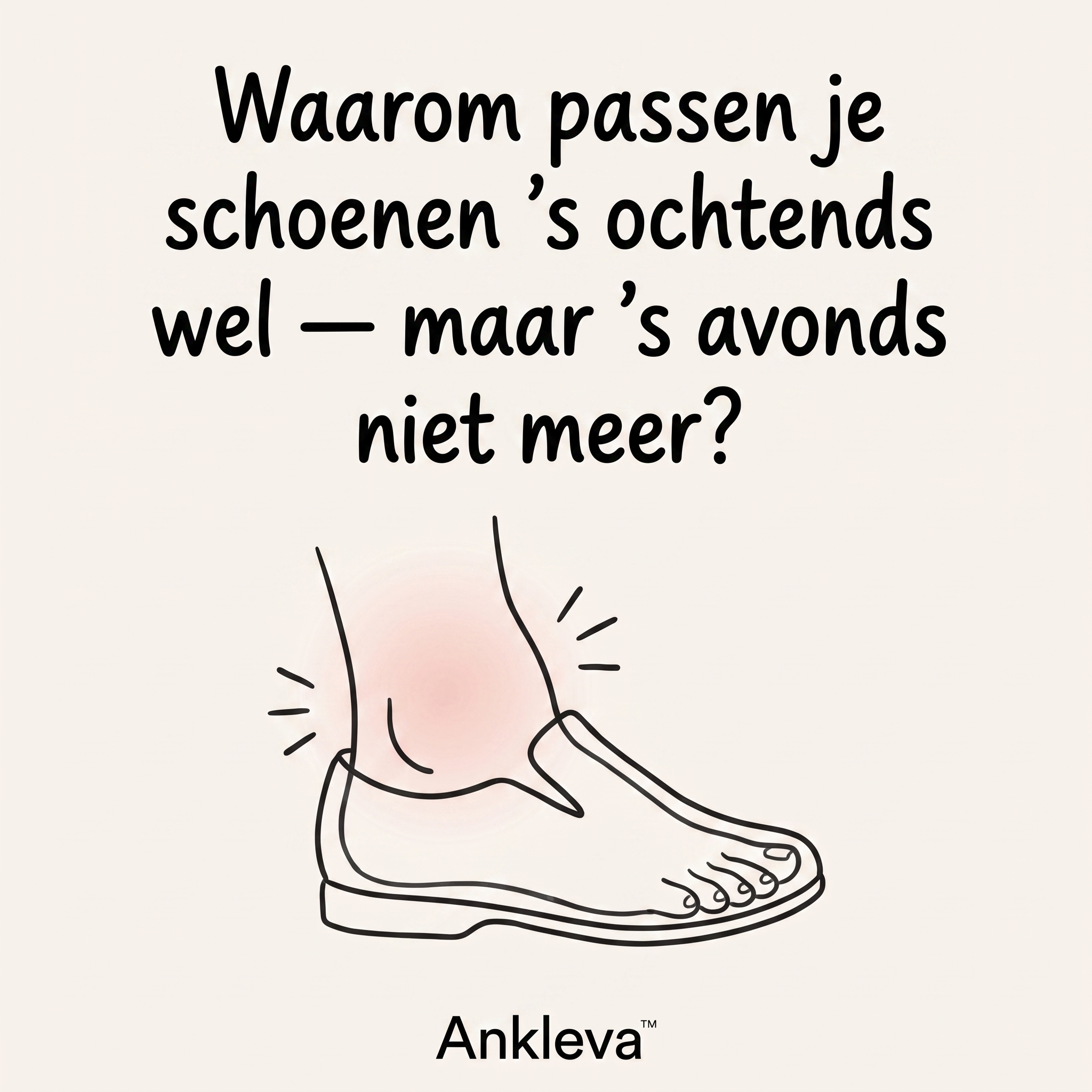 Sophie van Dijk Facebook ad: Je schoenen zijn niet gekrompen. Maar tussen het ontbijt…