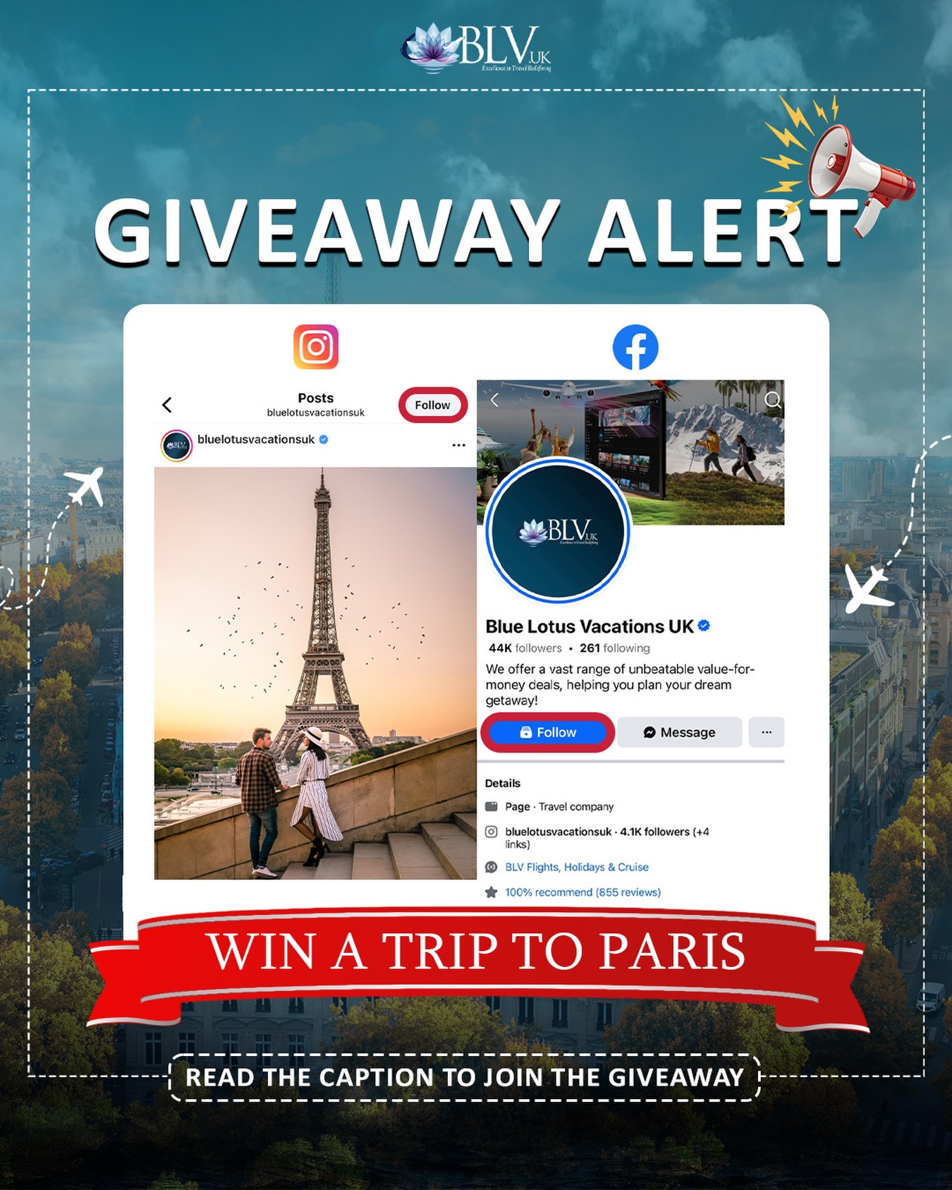 Blue Lotus Vacations UK Facebook ad