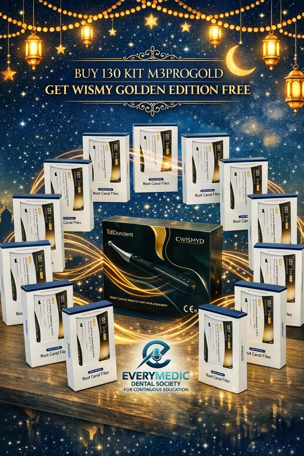Everymedic Dental Society Facebook ad: اشتري 130 كيت فايل m3progold