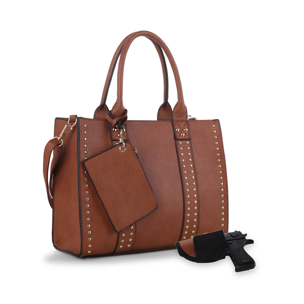 Jessie James Handbags Facebook ad: Look good. Feel safe.
