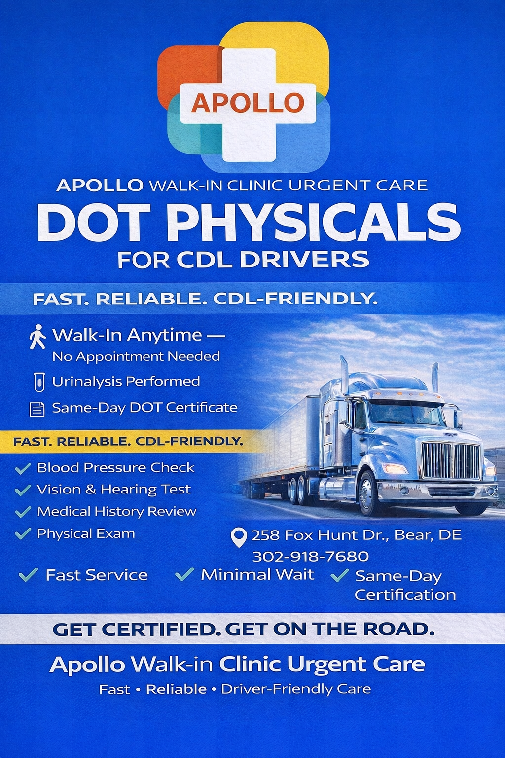 Apollo Walk-In Clinic Urgent Care Facebook ad: Apollo Walk-In Clinic Urgent Care in Bear, DE…