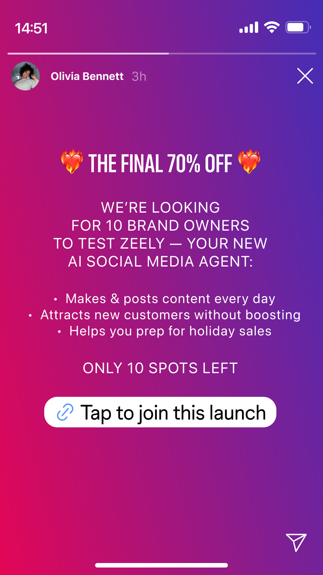Zeely Facebook ad