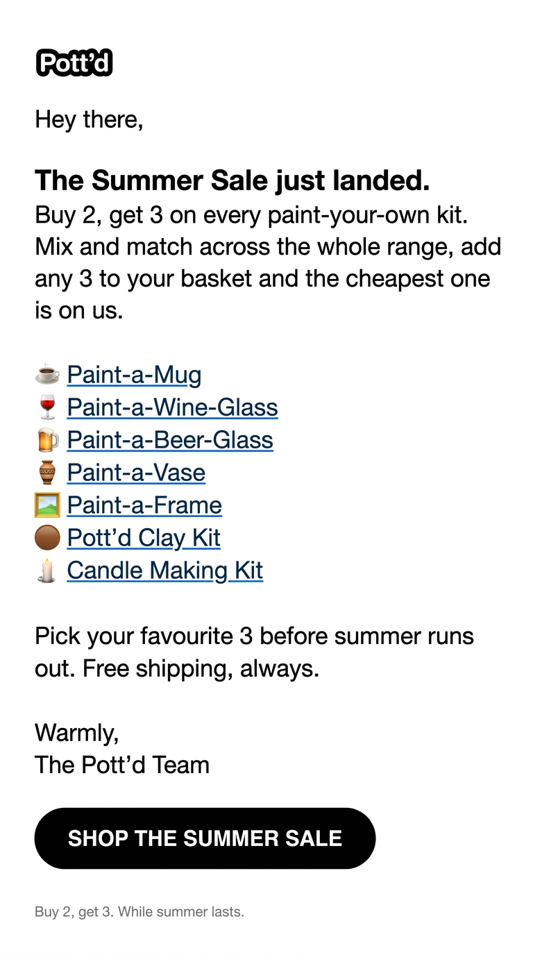 Pott'd Facebook ad