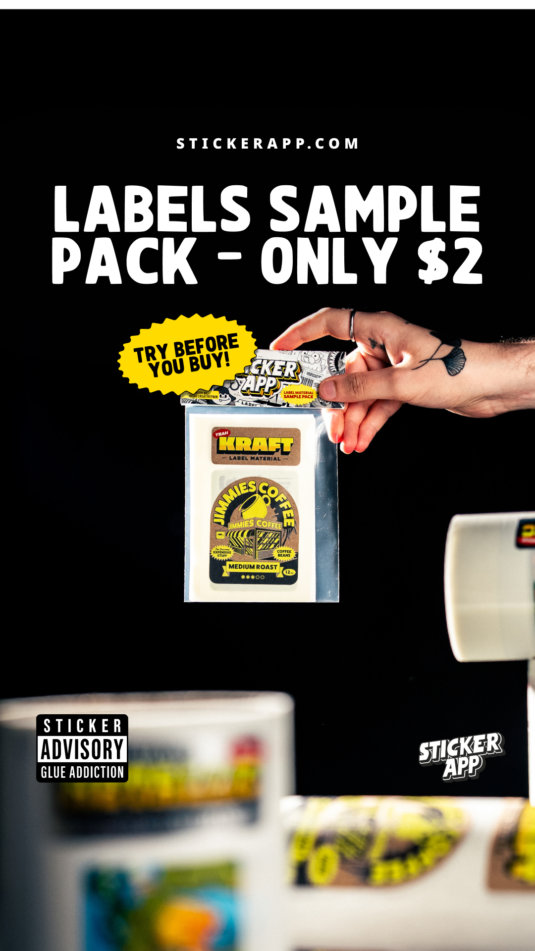 StickerApp Facebook ad