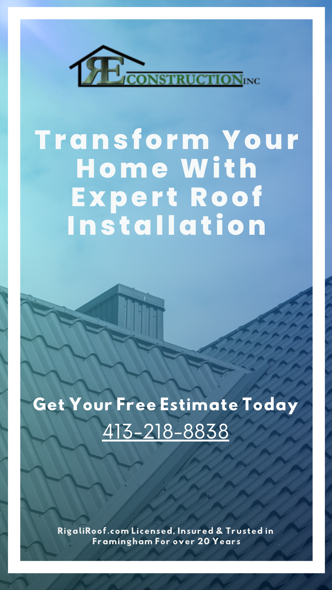 Rigali Exterior Construction INC Facebook ad