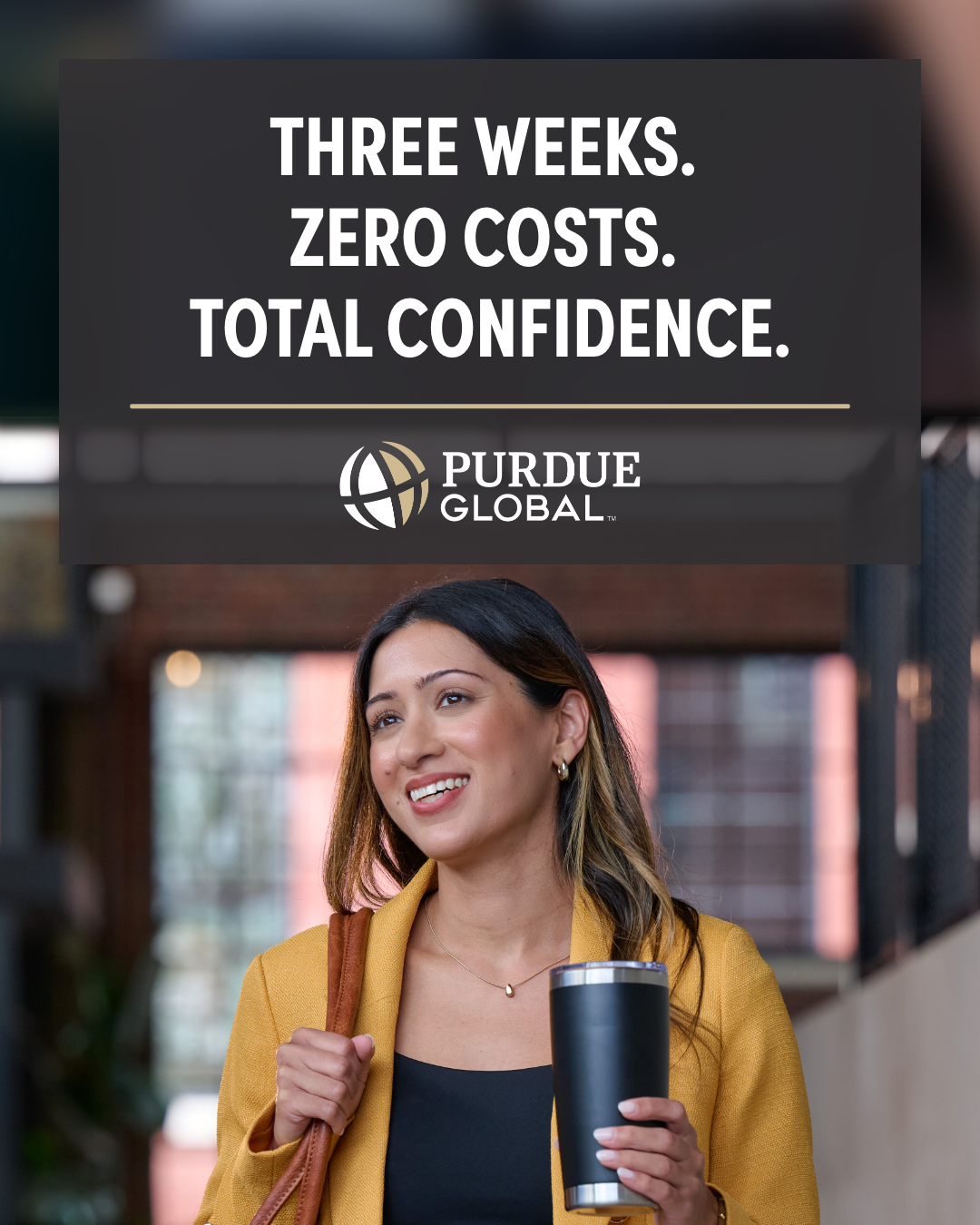 Purdue Global Facebook ad: Start Your Bachelor’s Degree Risk Free