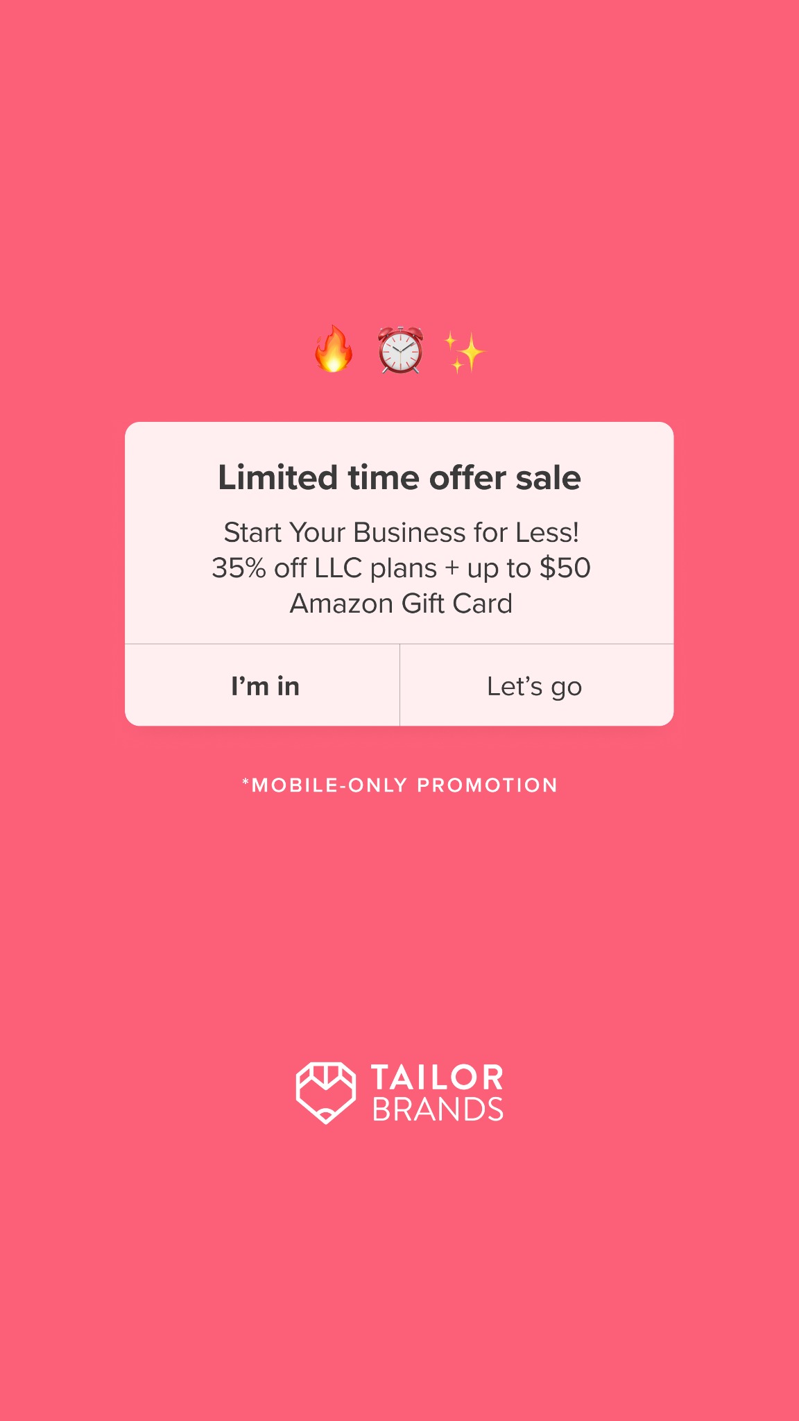 Tailor Brands Facebook ad