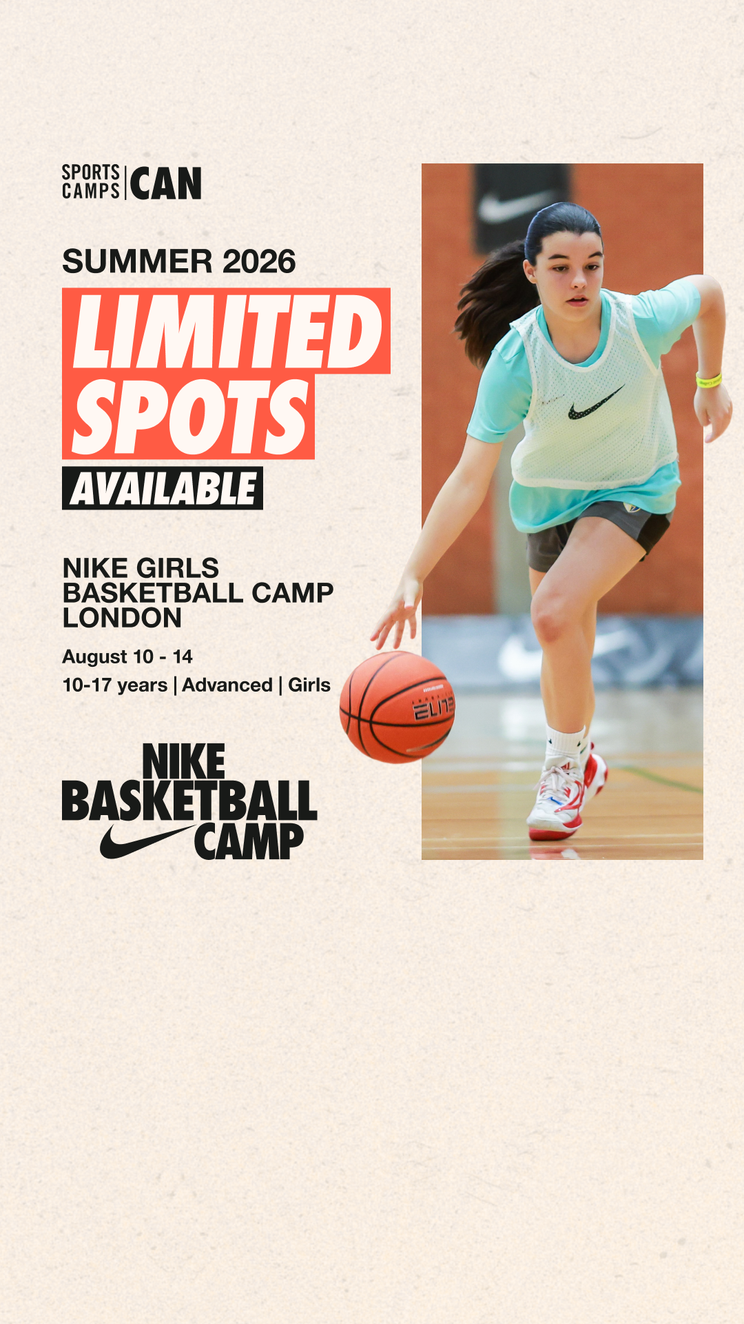 Nike Sports Camps Canada Facebook ad