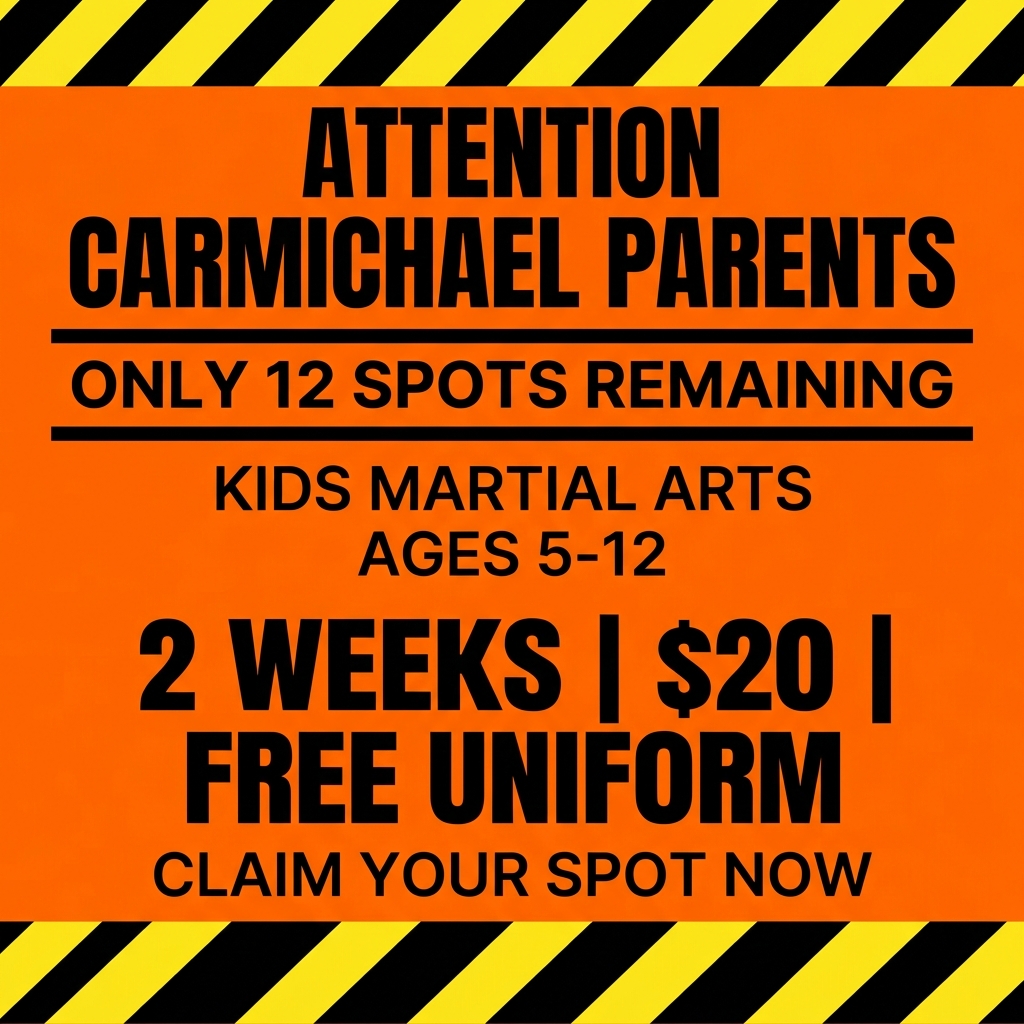 Carmichael Academy - Family Taekwondo Facebook ad: Family Martial Arts!