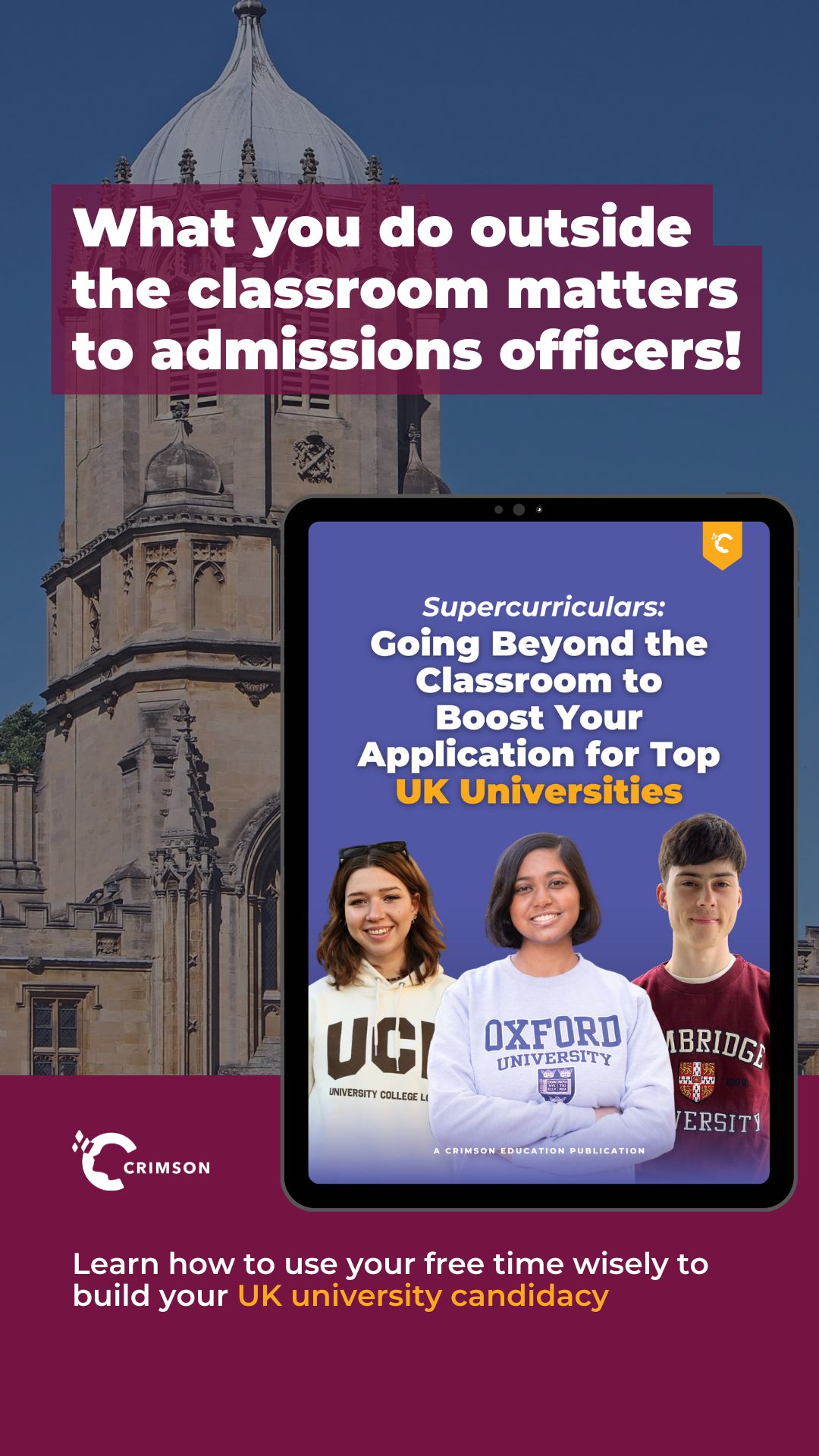 Crimson Education Facebook ad