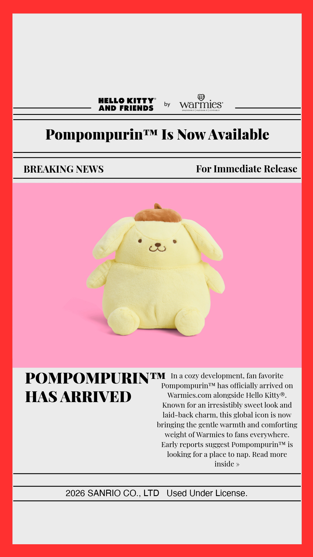 Warmies USA Facebook ad