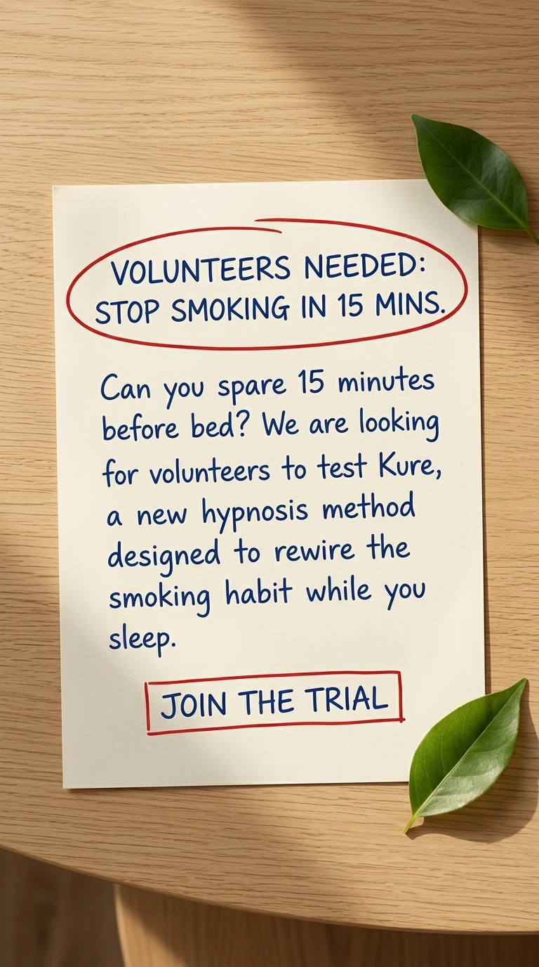 Hypnosis to Stop Smoking Facebook ad