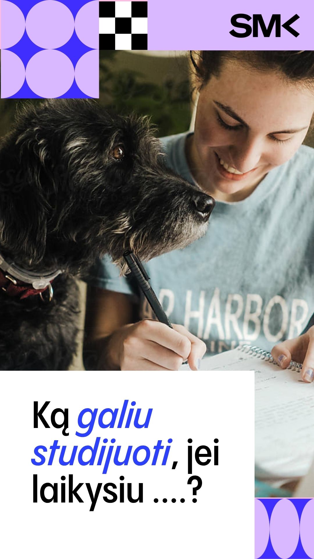 SMK Aukštoji mokykla Facebook ad from May 20, 2026