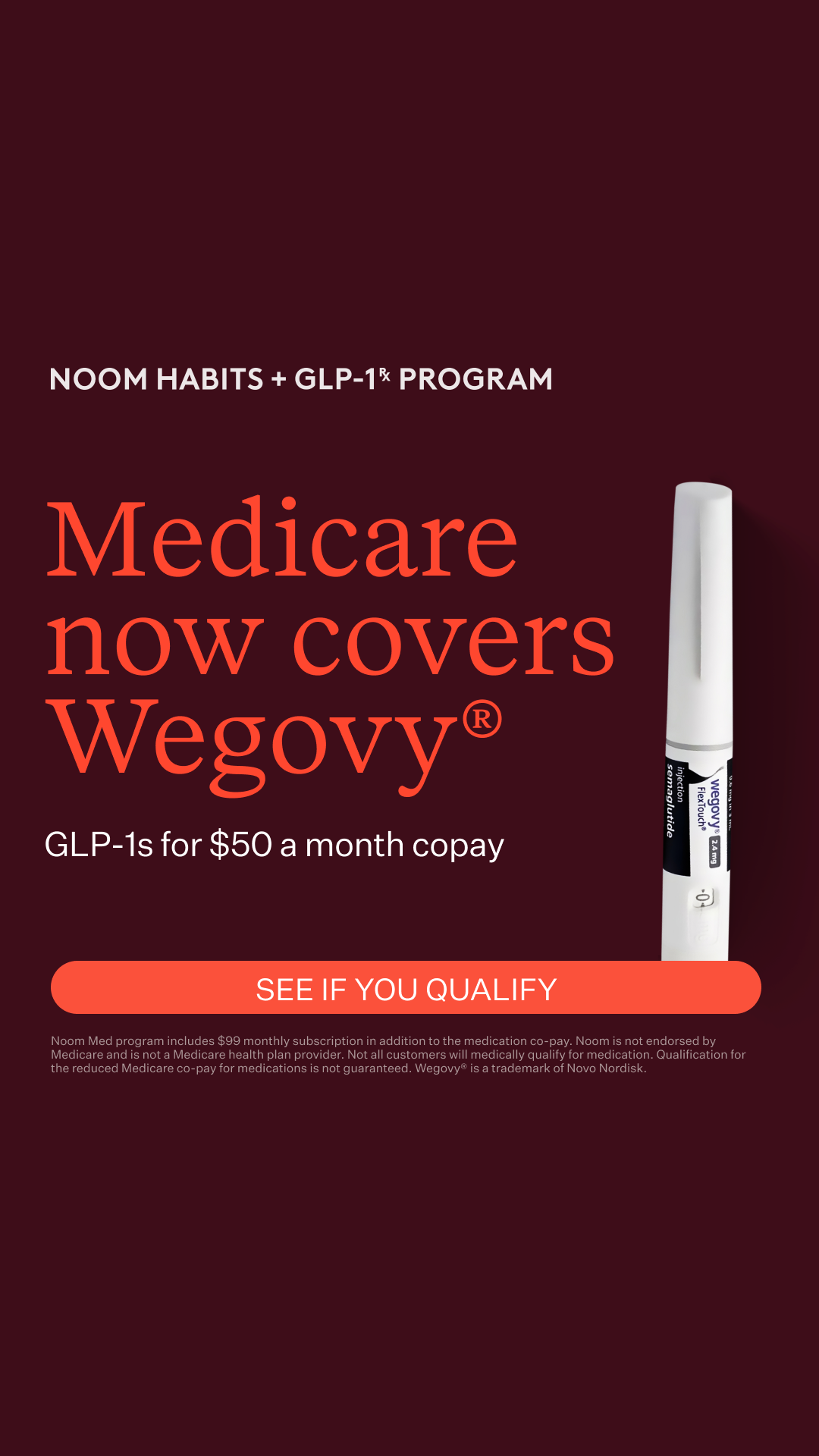 Noom Facebook ad: Medicare Now Covers Your GLP-1