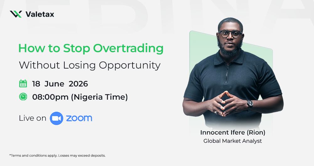Valetax Facebook ad: Webinar: How to Stop Overtrading Without Losing Opportunity