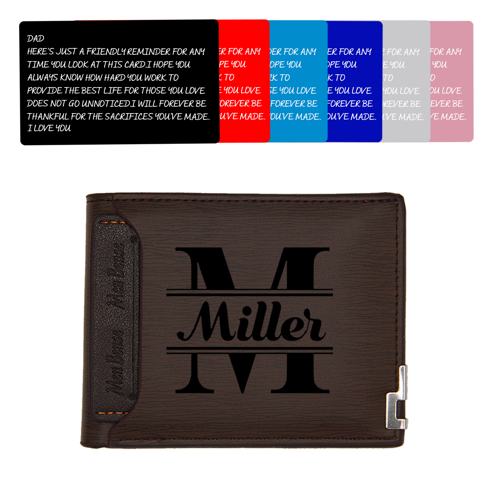Bleggeitgift-2 Facebook ad: Personalized Mens Wallet Customized Monogram Wallet for…