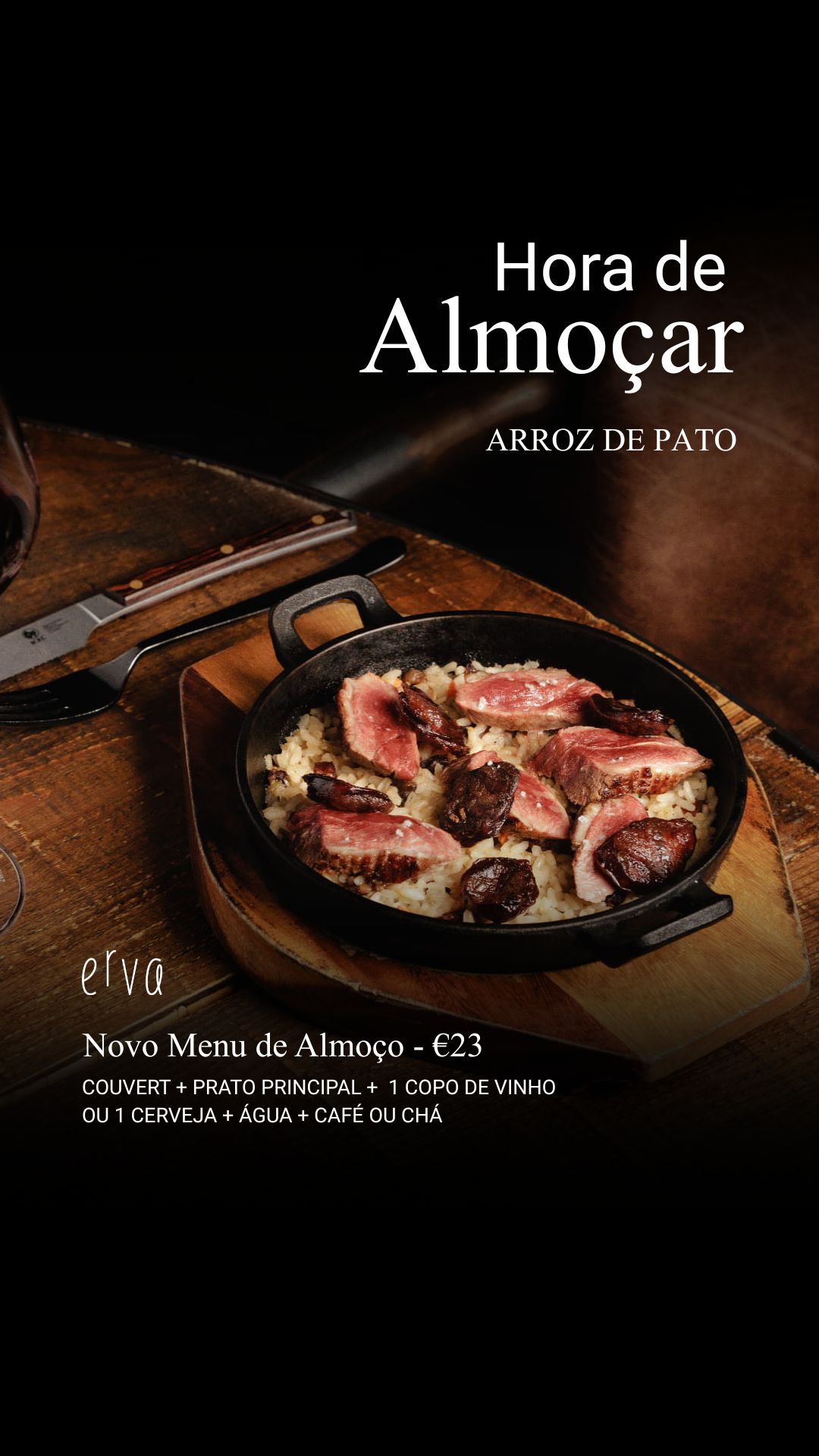 Erva Restaurante & Bar Facebook ad: Almoço Executivo