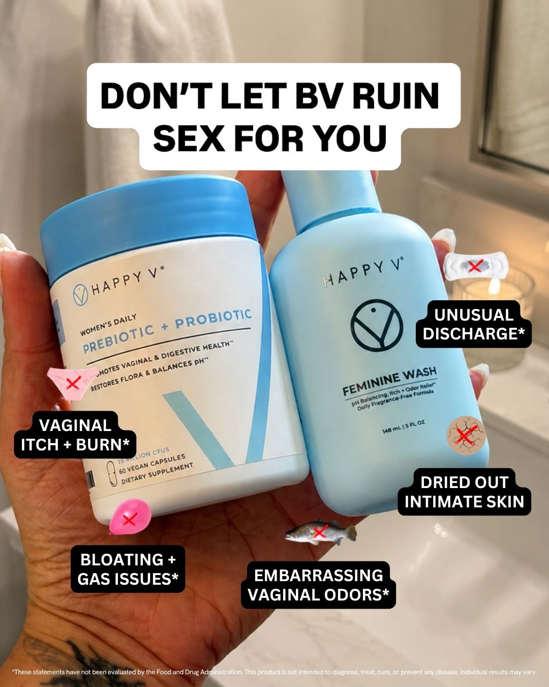 Happy V Facebook ad