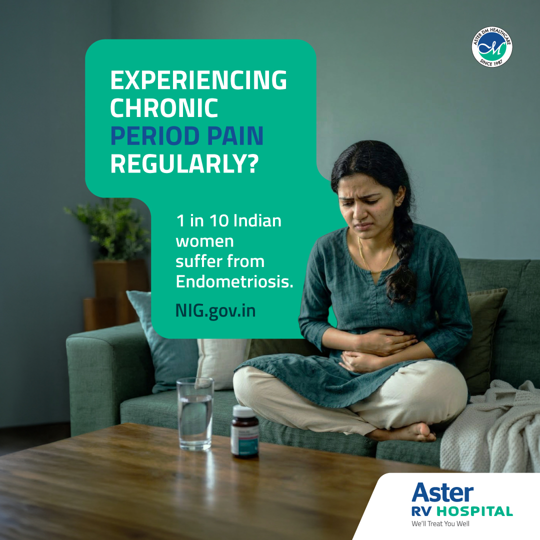 Aster Hospitals, Bangalore Facebook ad: Persistent period pain isn't something you should ignore.
