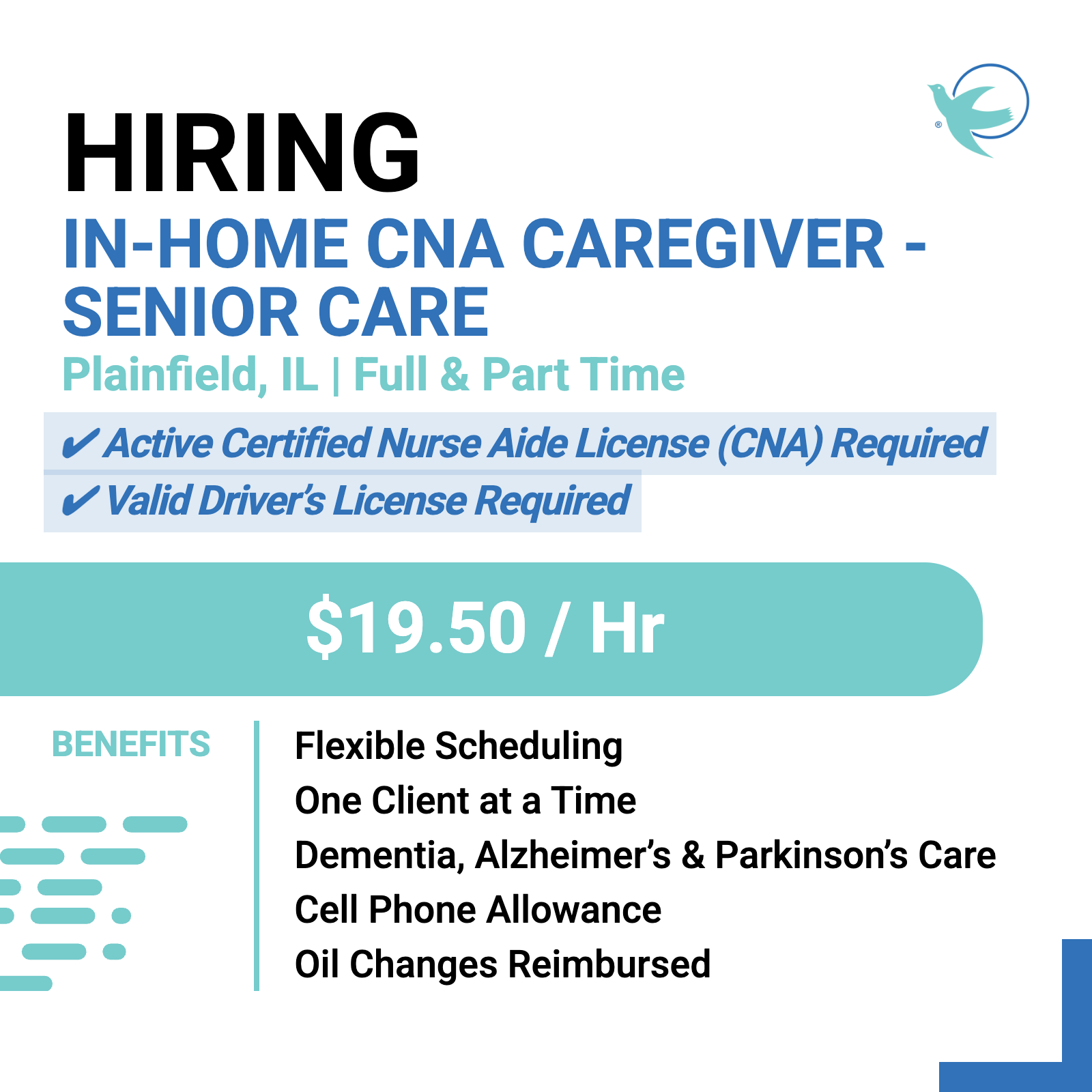 Hireline Healthcare Jobs Facebook ad: CNA Caregiver Application