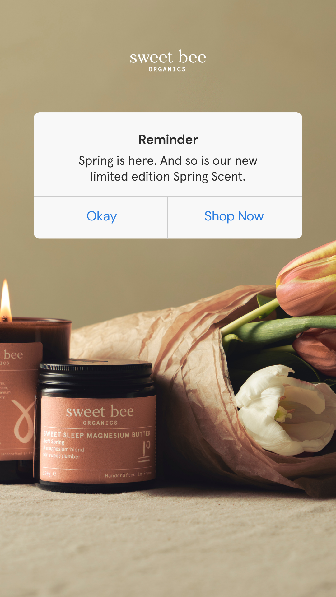 Sweet Bee Organics Facebook ad