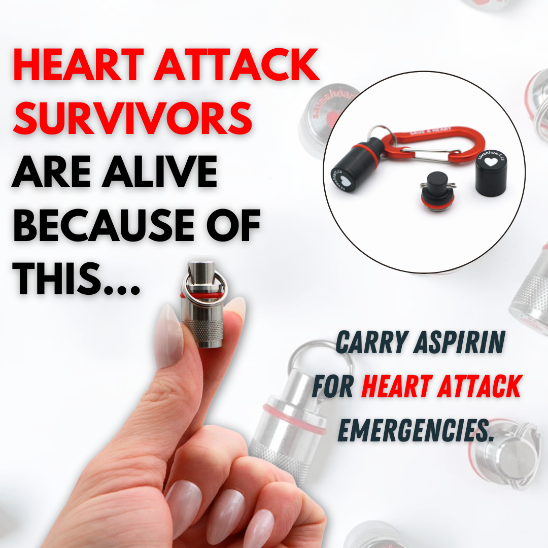 Save A Heart Facebook ad: Aspirin Saved My Life: Heart Attack Survivor Stories