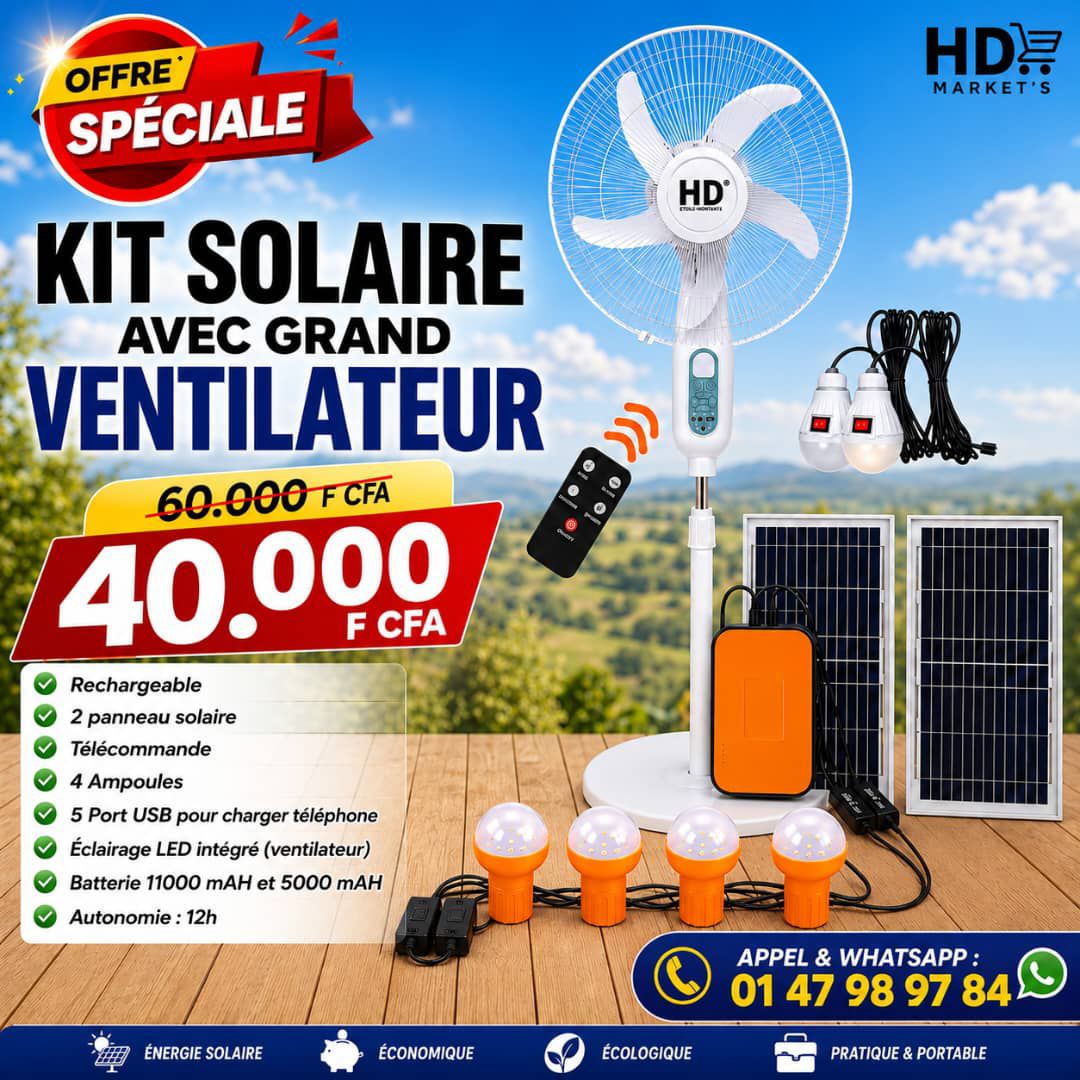HD Market's 2.0 Facebook ad: FINI LES COUPURES DE COURANT & LA CHALEUR!