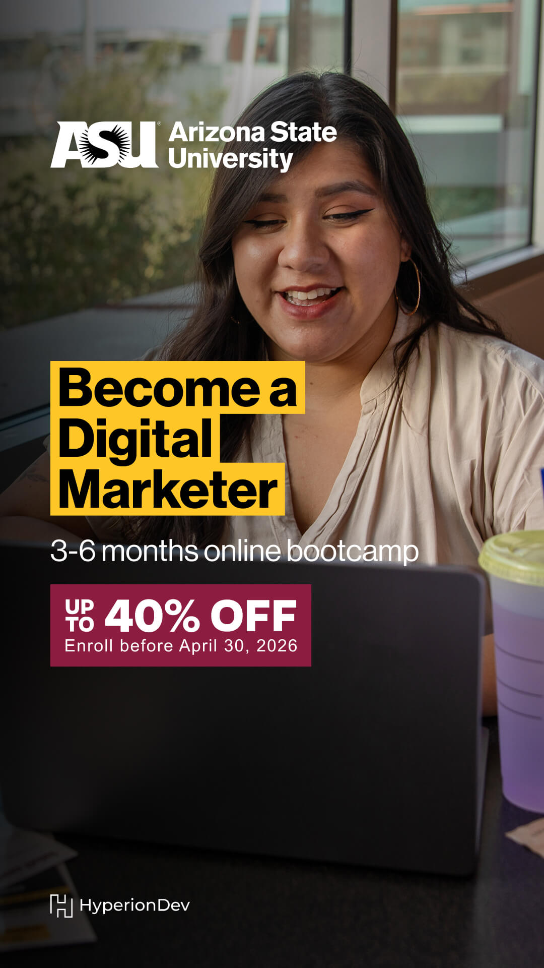 HyperionDev Facebook ad