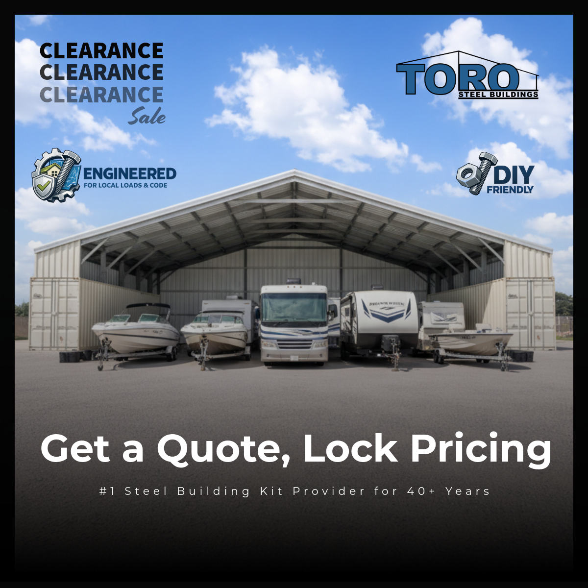 Toro Steel Buildings Facebook ad