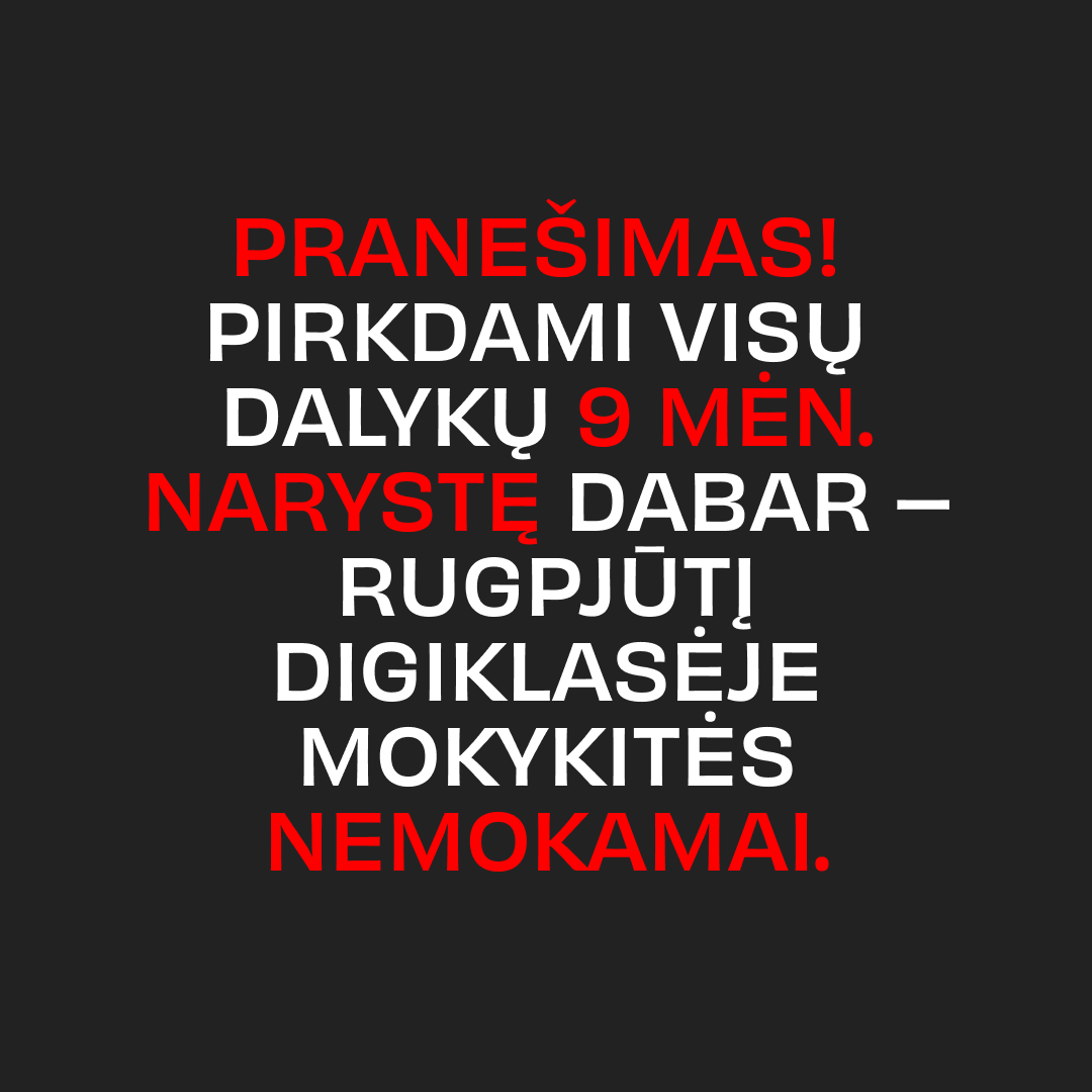 Digiklasės mokytojas Eimantas Facebook ad: LAIKINA NUOLAIDA: -55%