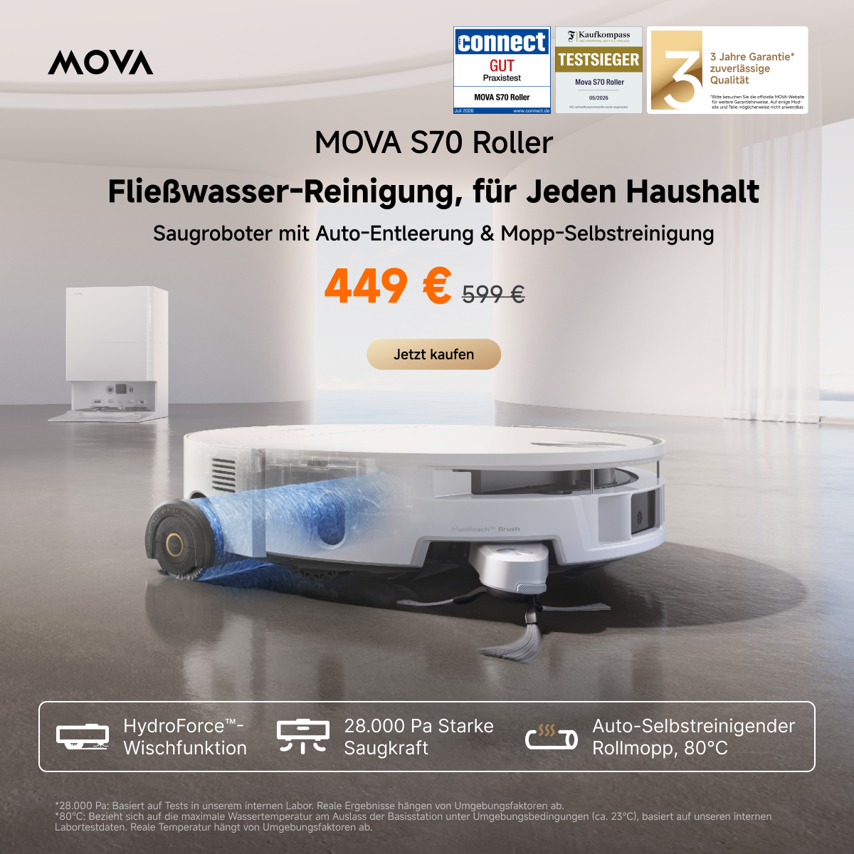MOVA Germany Facebook ad: Limitiertes Angebot