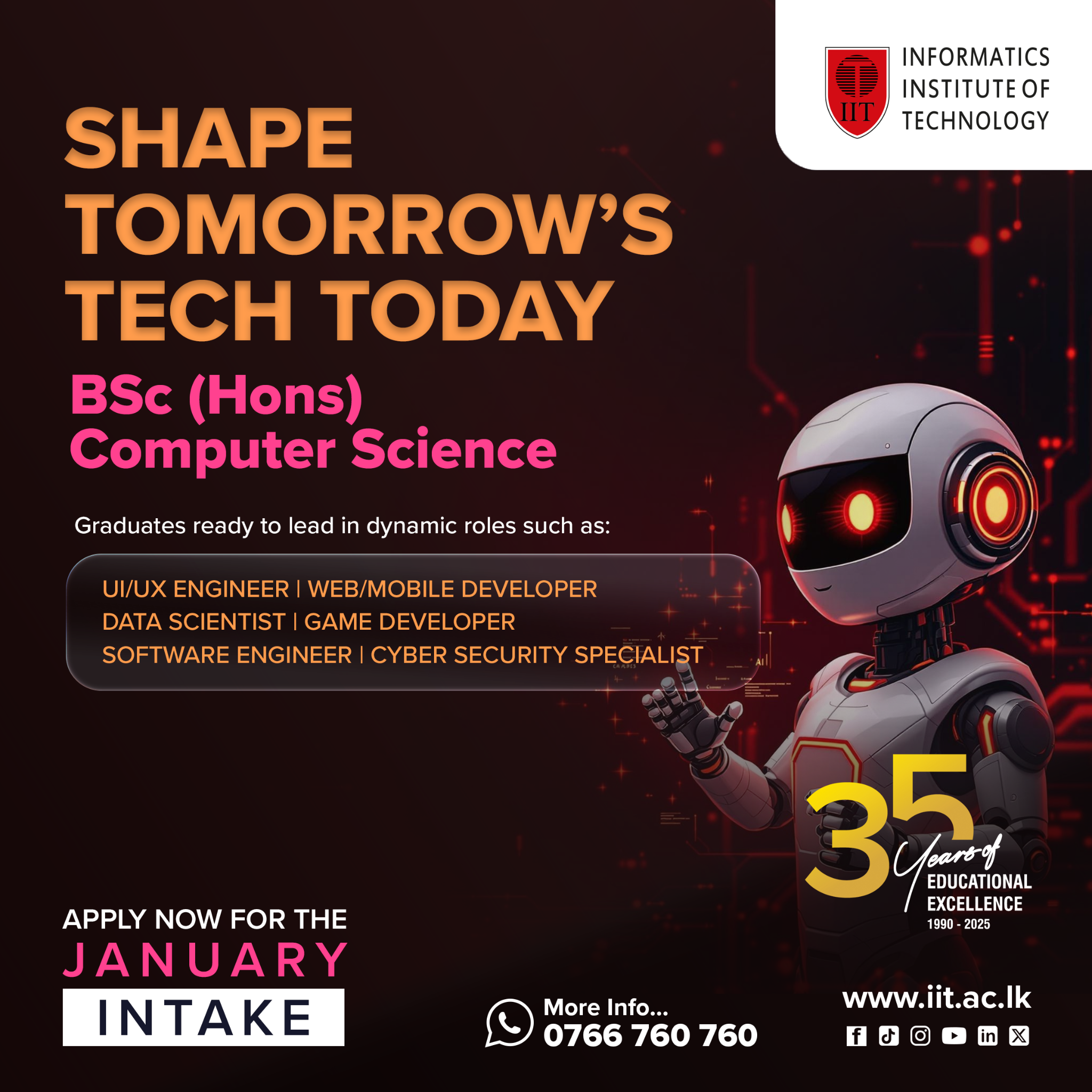 Informatics Institute of Technology (IIT) Facebook ad