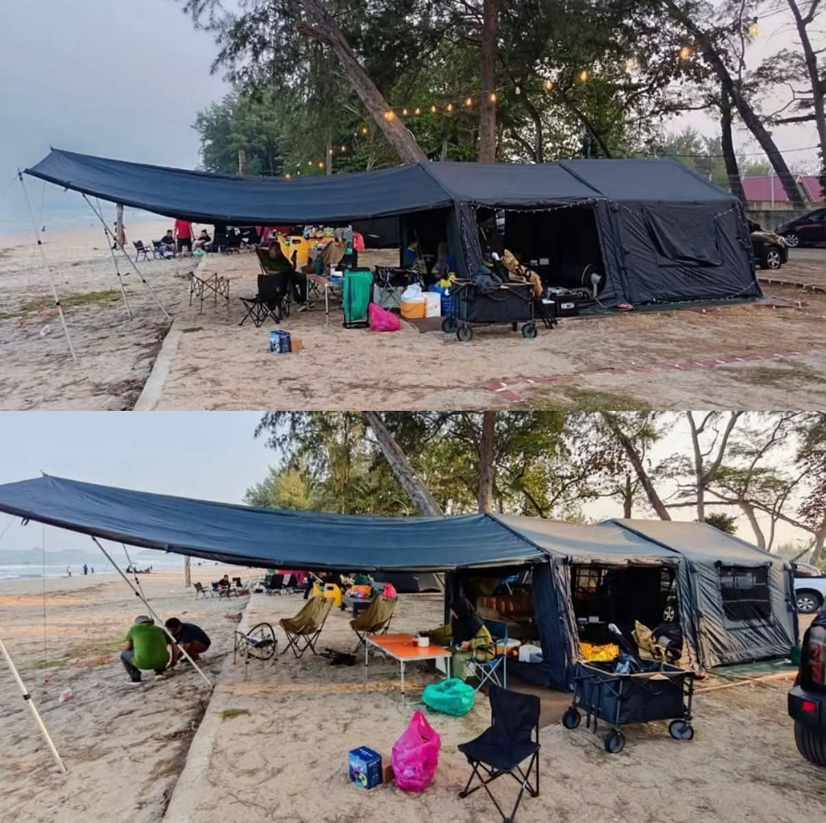 Barang Rare Facebook ad: Spark MARS08 Air Tent 8+8m2 Large Space MARS Army Green…