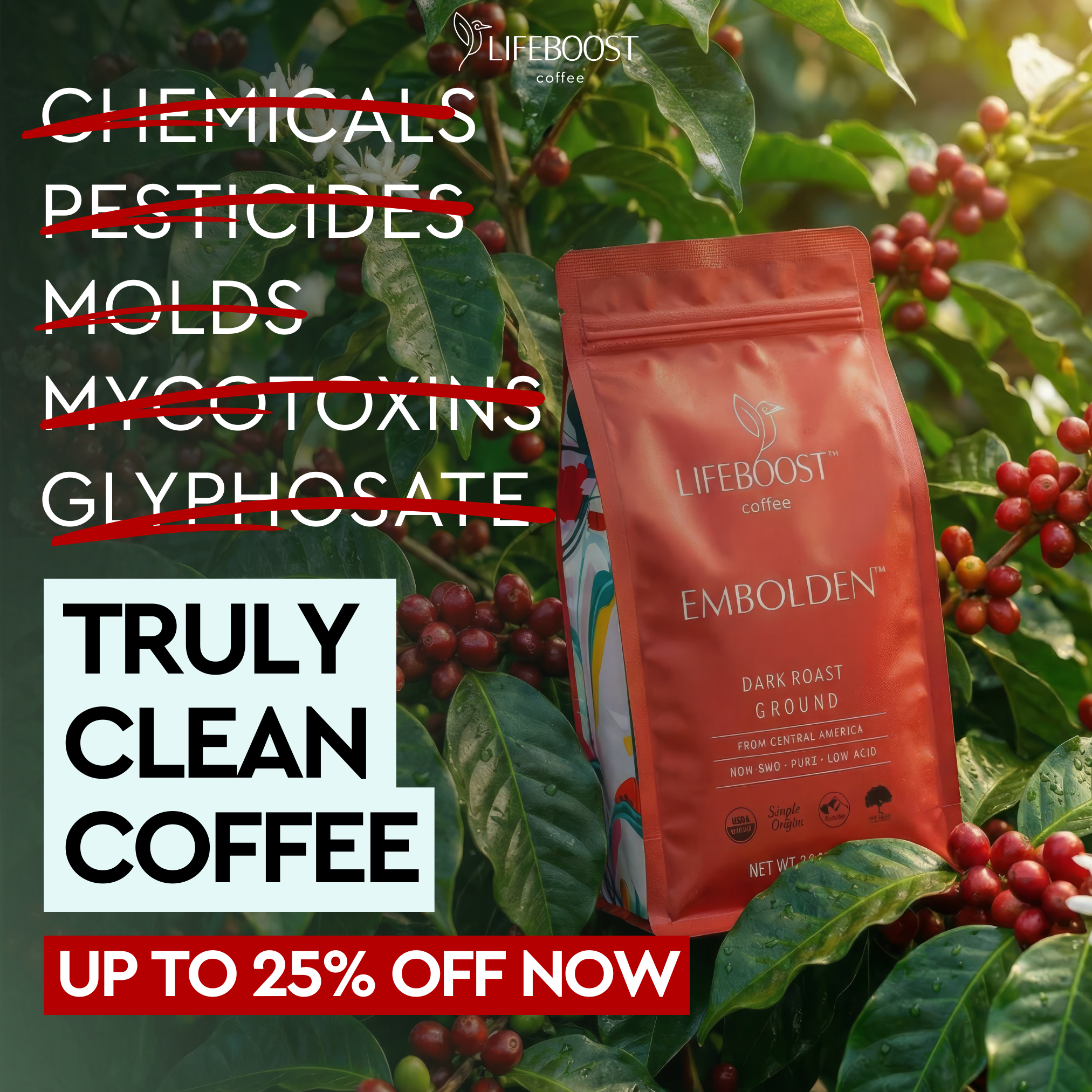 Lifeboost Coffee Facebook ad