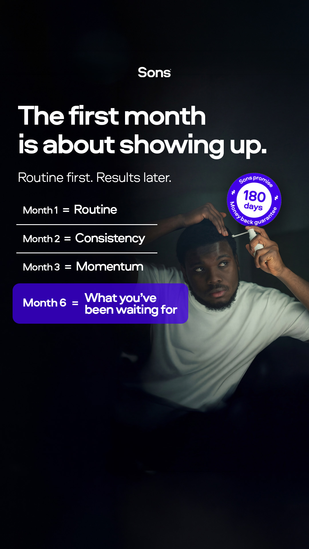 Sons Facebook ad: Your hairline. Your call.