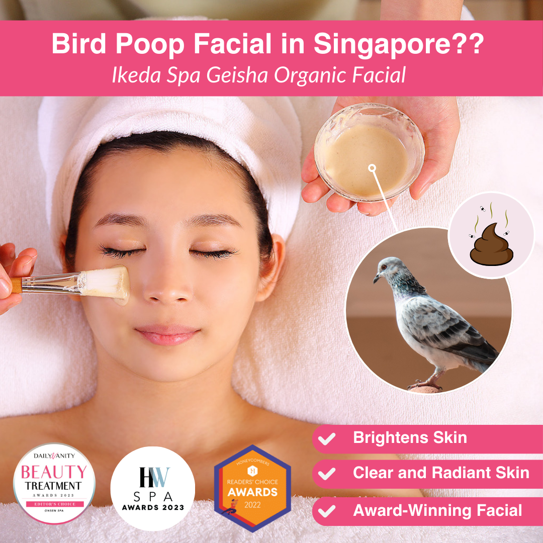 Ikeda Spa Facebook ad: Bird poop facial in Singapore that instantly brightens…