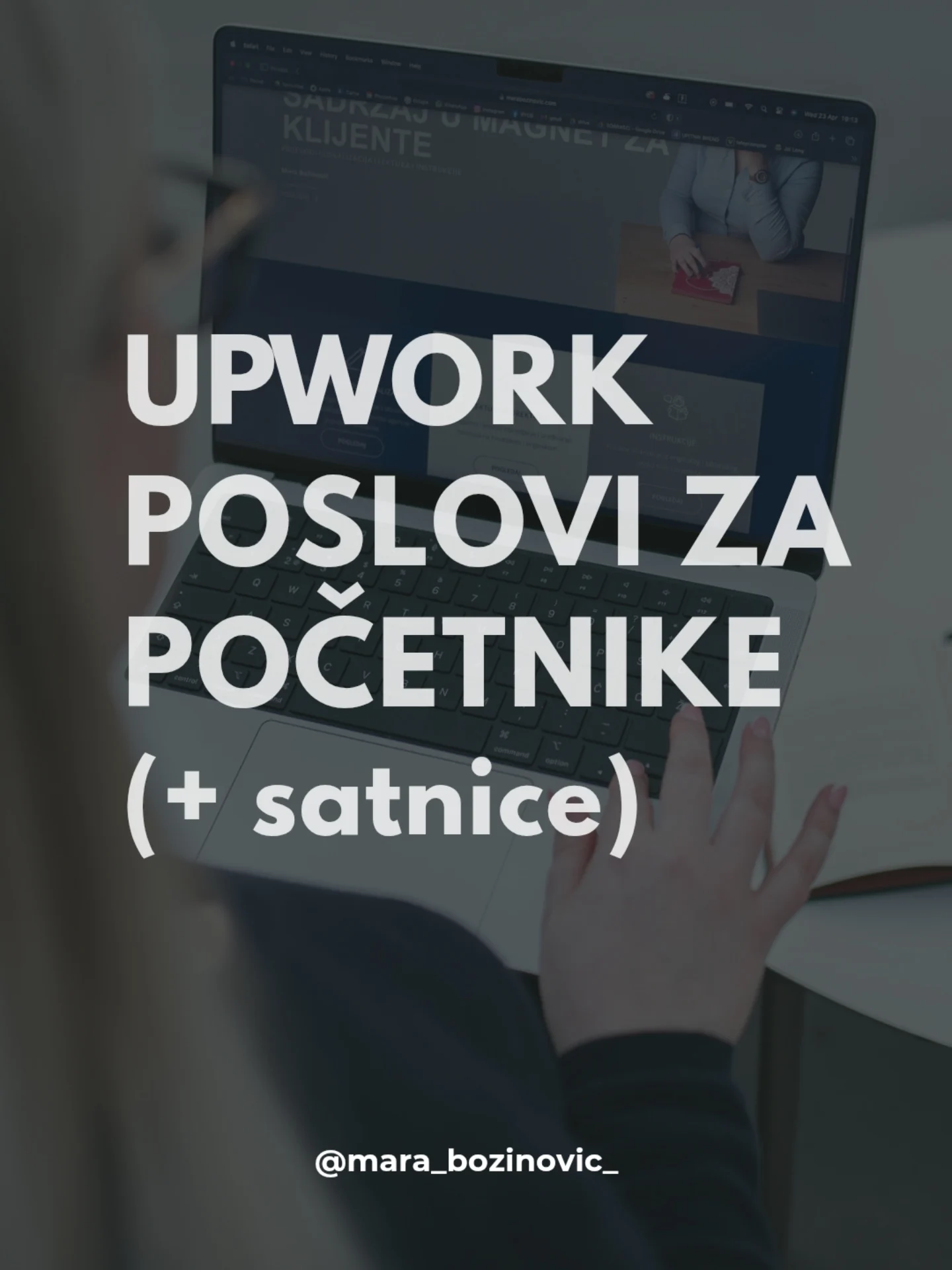 Mara Božinović Facebook ad: Koliko puta si odustala od Upworka jer nemaš…