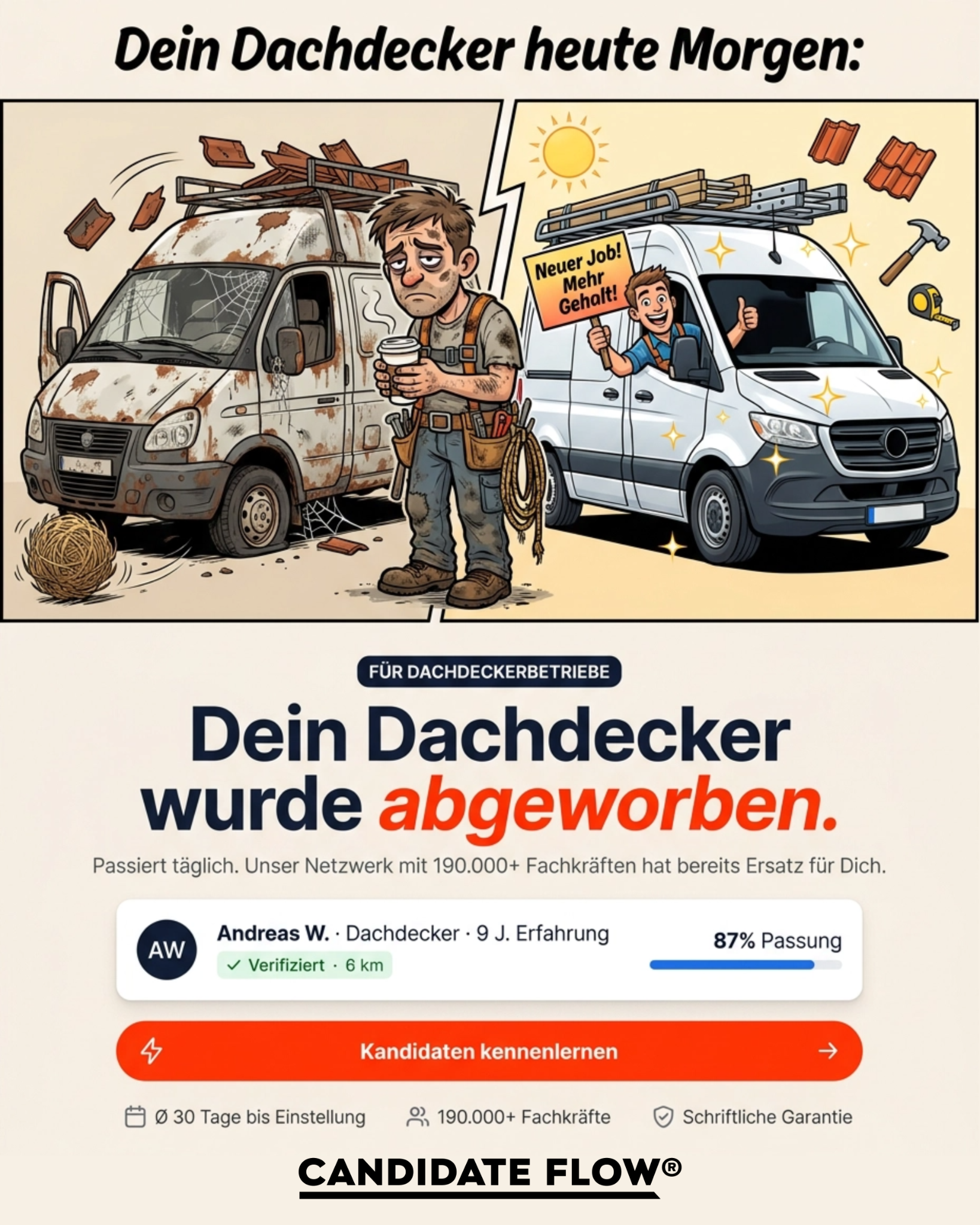 Candidate Flow GmbH - Recruiting Partner für den Mittelstand Facebook ad