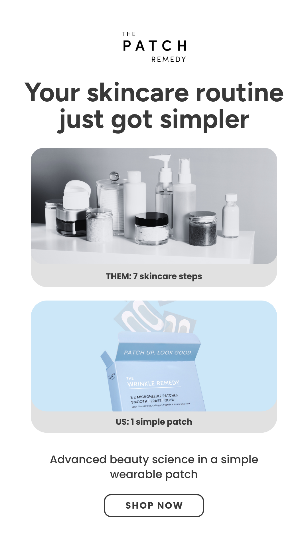 The Patch Remedy Facebook ad