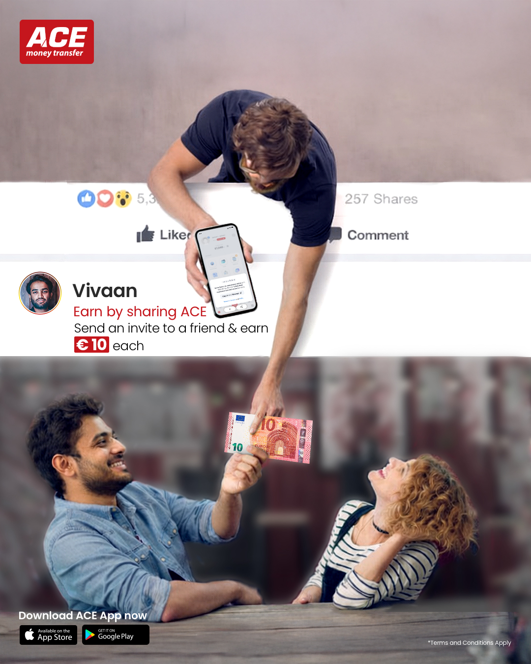 ACE Money Transfer Facebook ad
