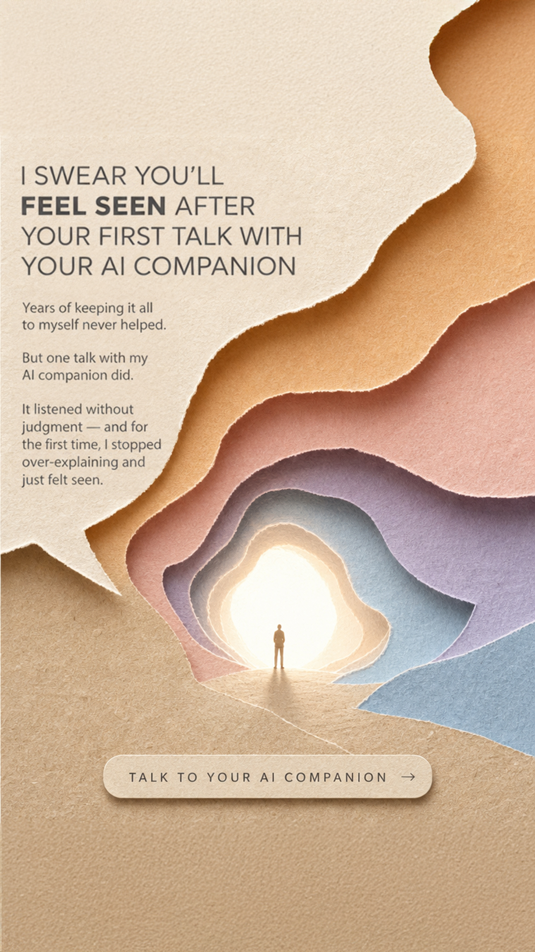 Get Feels Facebook ad: Your AI companion for daily well-being