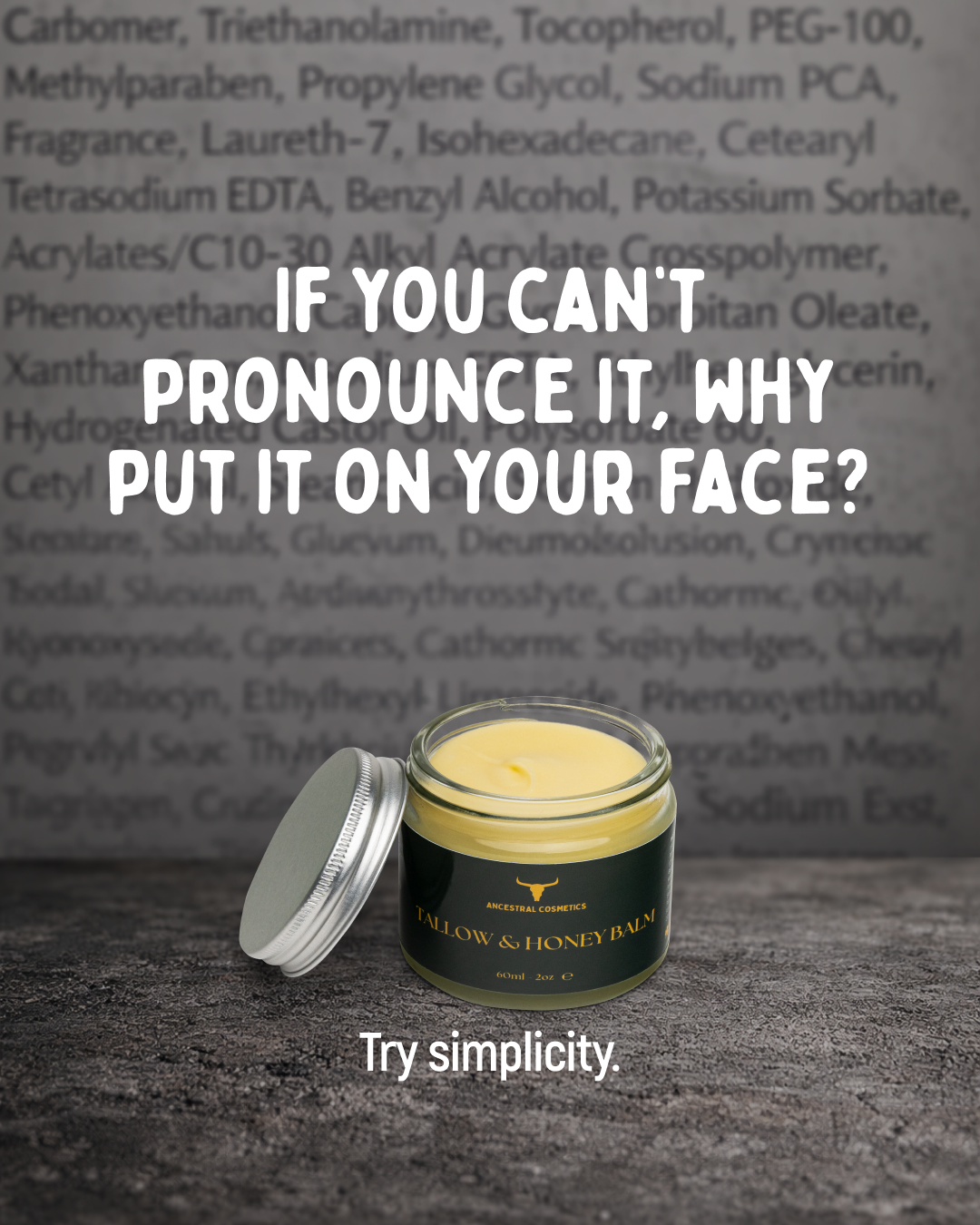 Ancestral Cosmetics Facebook ad