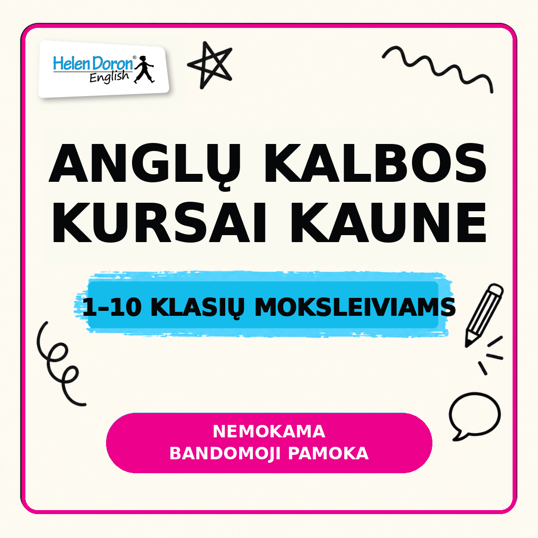 Helen Doron anglų kalbos mokykla - Kaunas Facebook ad: Kursai Kaune, Savanorių pr. 176