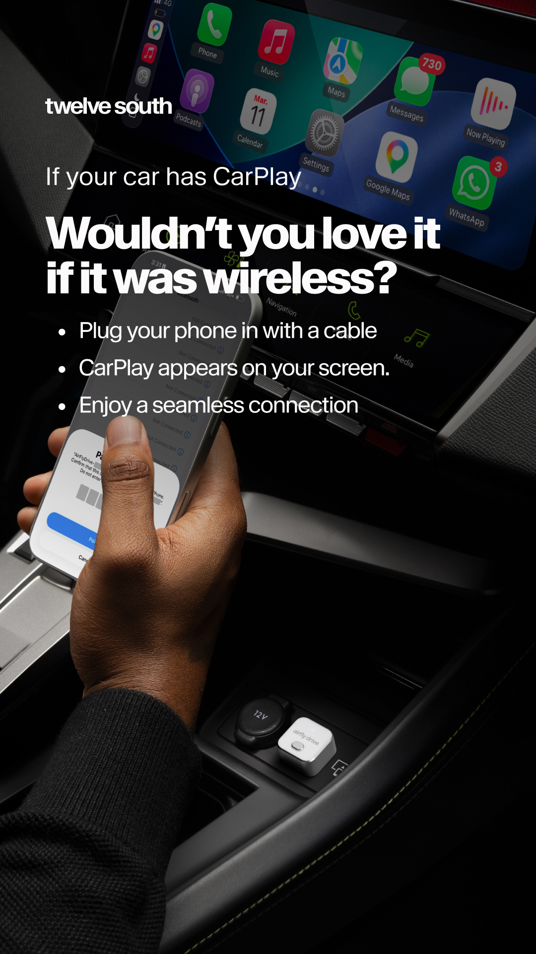 Twelve South Facebook ad: Make wired CarPlay wireless