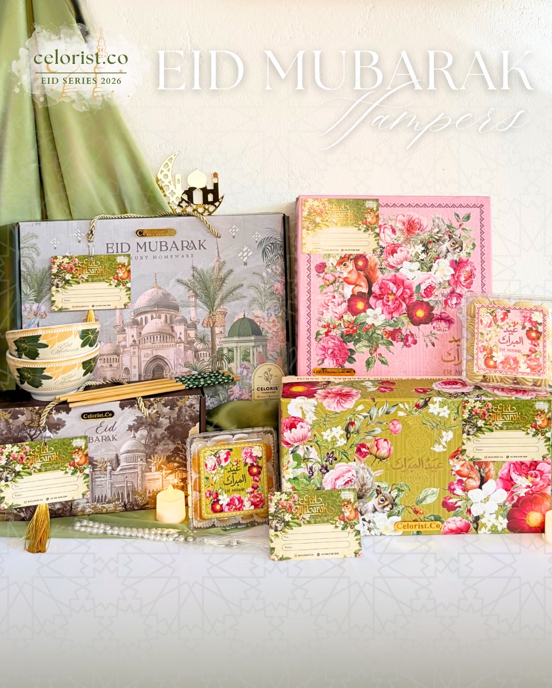 Celorist.CO Flower & Gift Facebook ad: Eid Hampers by @celorist.co