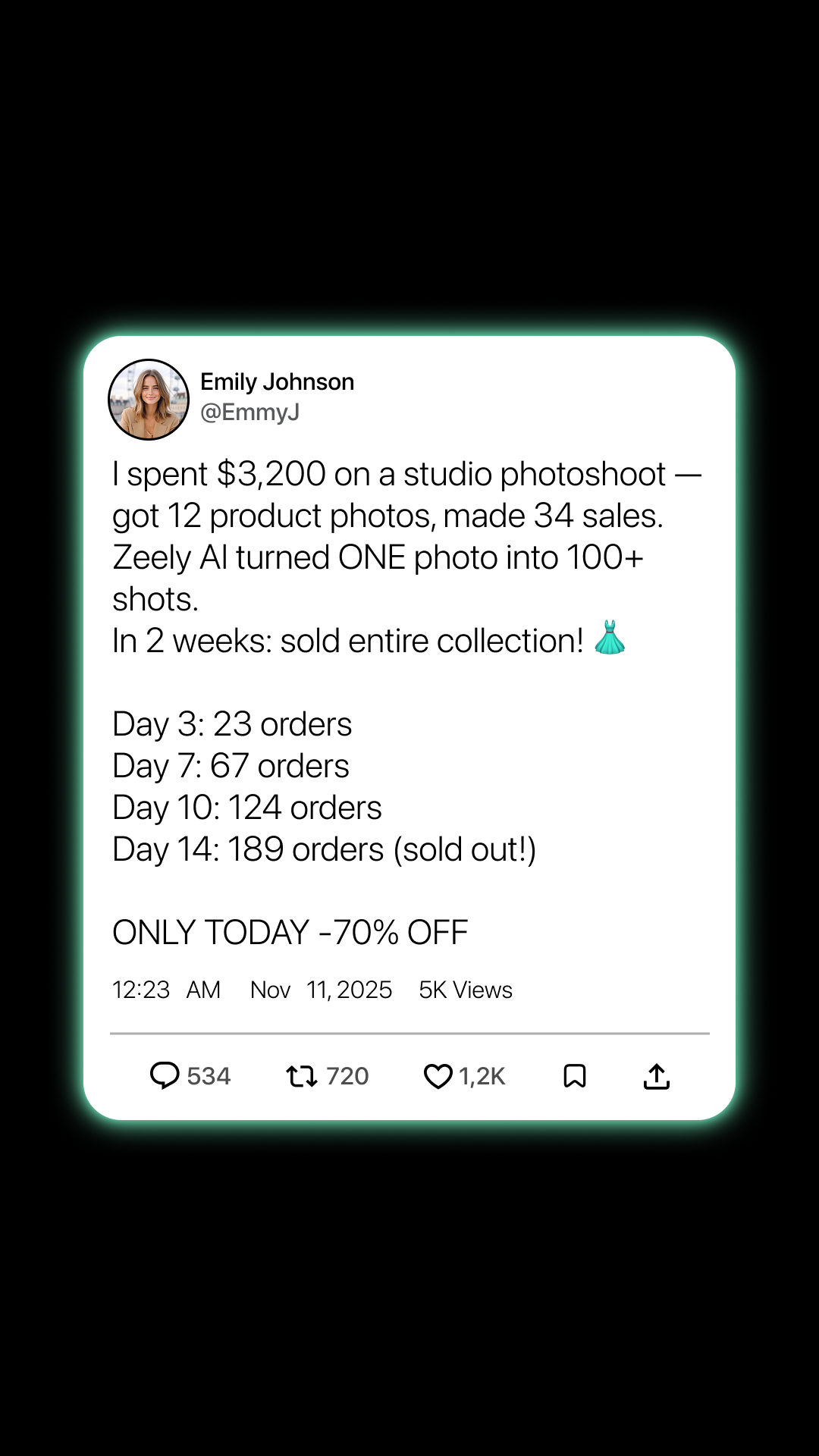 Zeely: AI Ads Maker Facebook ad