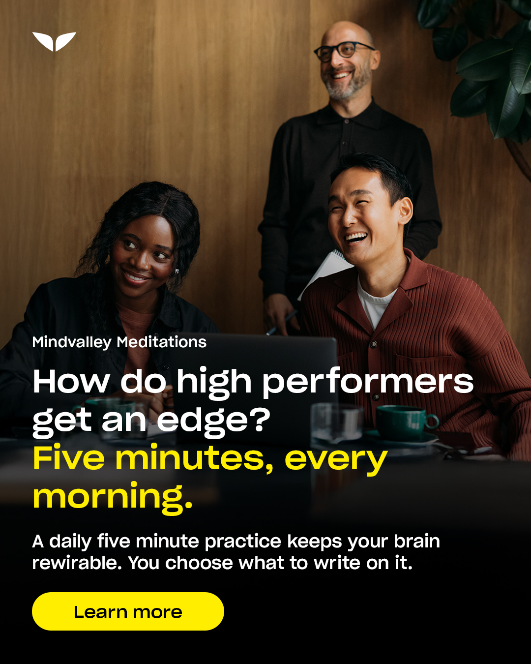 Mindvalley Facebook ad: The 5-Minute Daily Edge