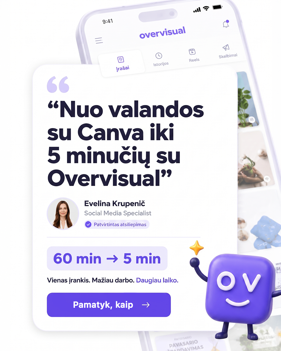 Overvisual Facebook ad